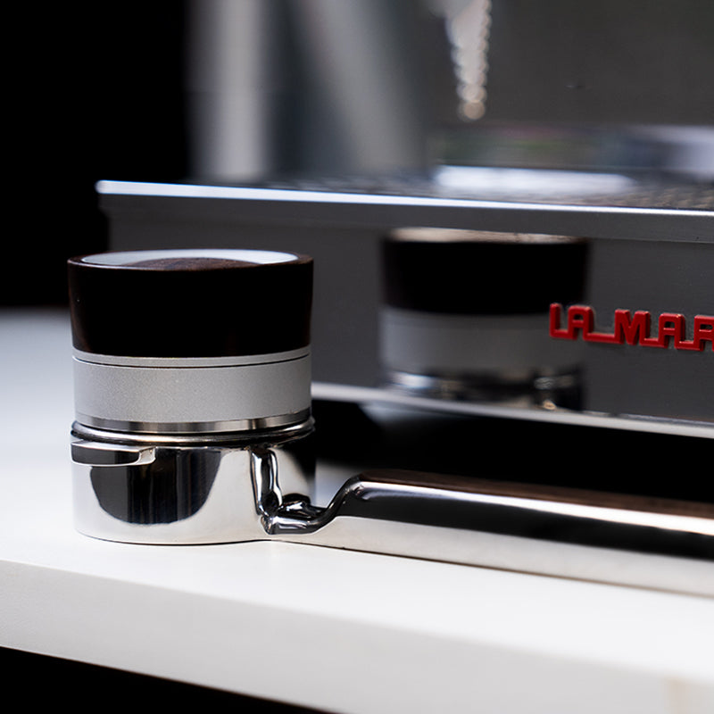 AIRFLOW flat mirror, black walnut wood, stainless steel handle