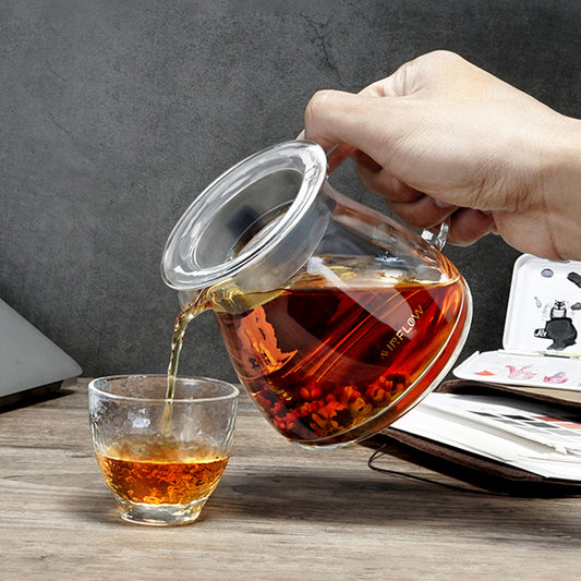 High borosilicate glass sharing pot